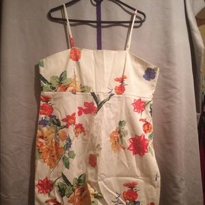 J.W. Treci Floral Spaghetti Strap Dress